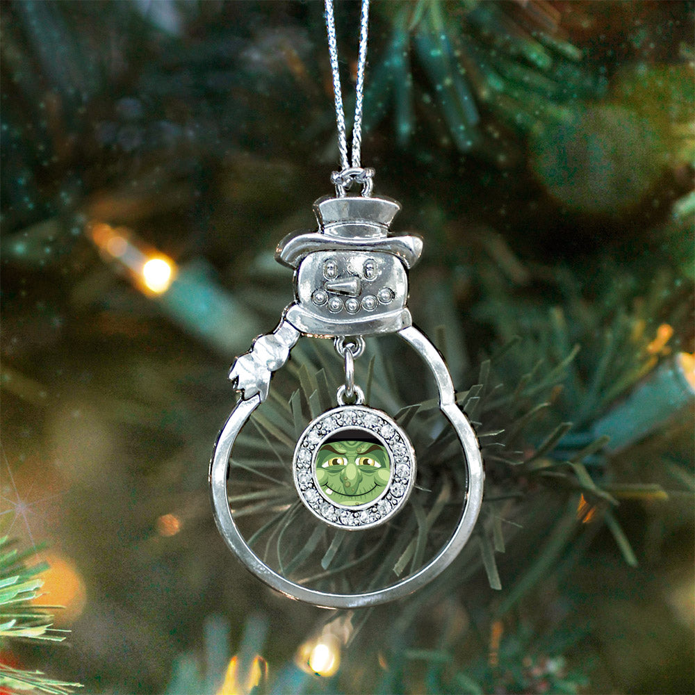 Witty Witch Circle Charm Christmas / Holiday Ornament