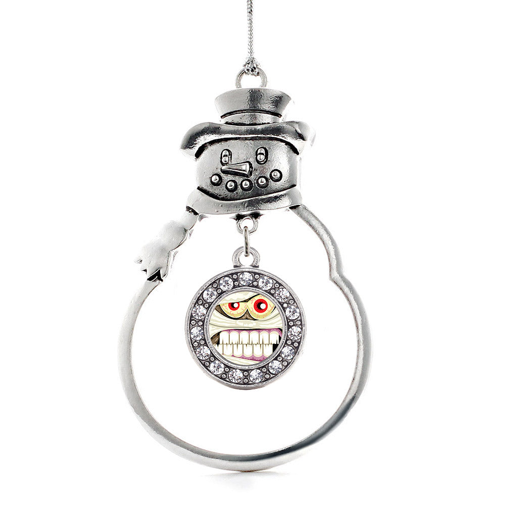 Angry Mummy Circle Charm Christmas / Holiday Ornament