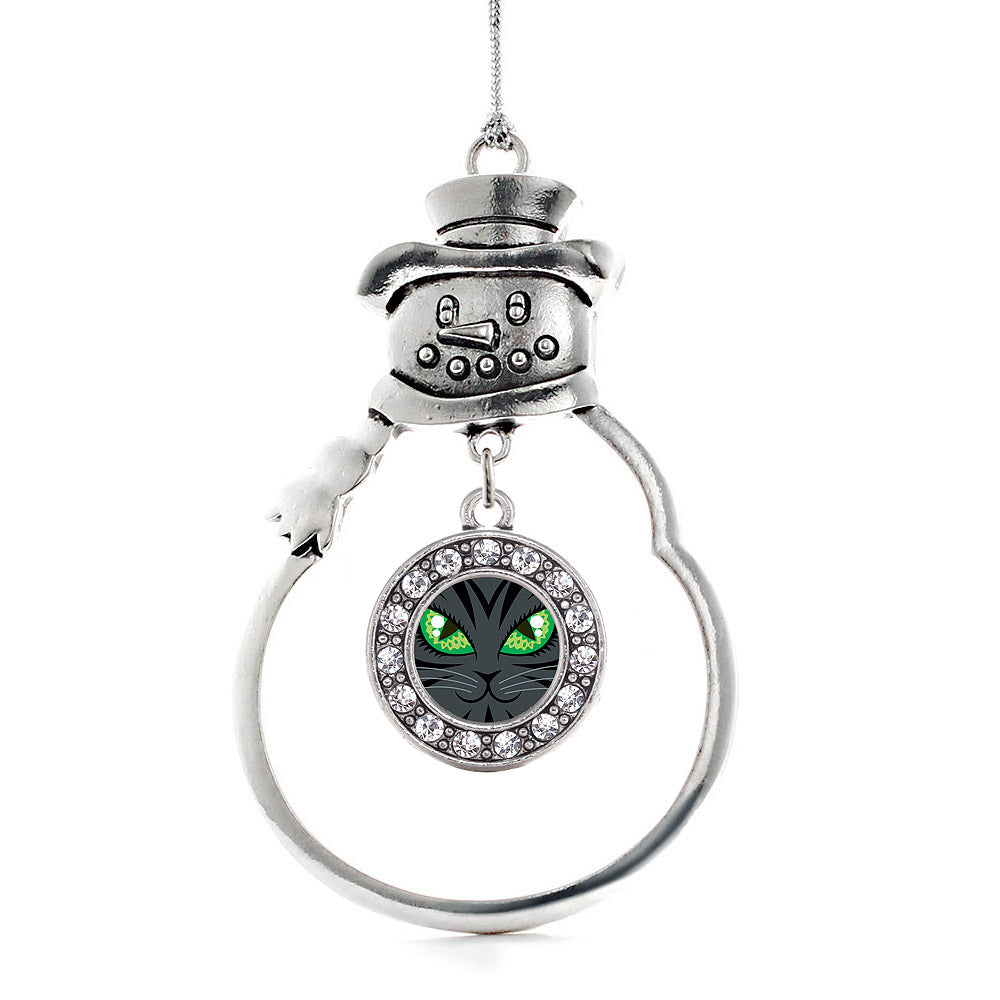 Mischevious Cat Circle Charm Christmas / Holiday Ornament
