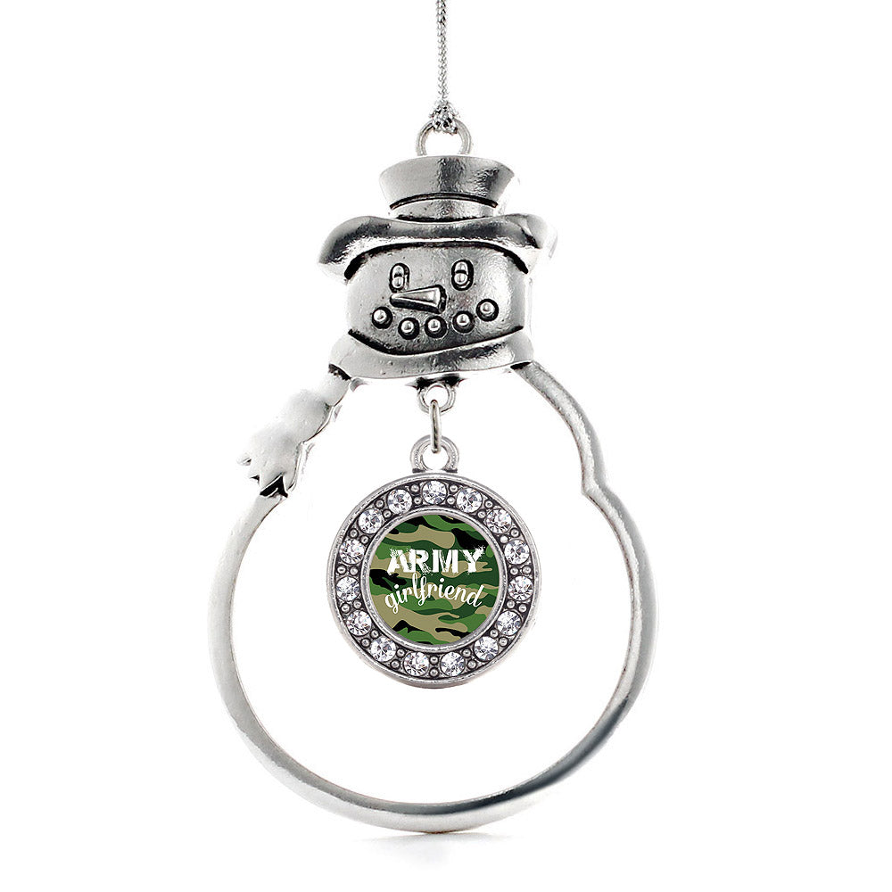 Army Girlfriend Circle Charm Christmas / Holiday Ornament