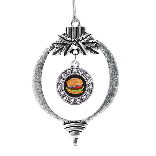 Cheeseburger Circle Charm Christmas / Holiday Ornament