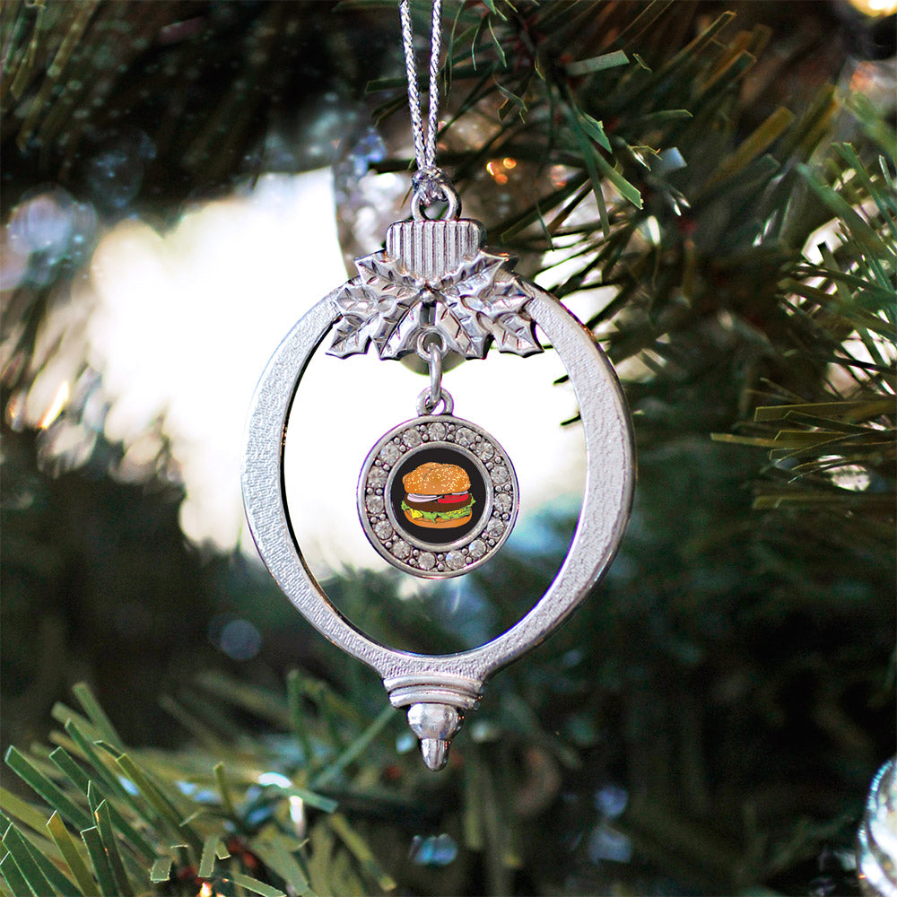 Cheeseburger Circle Charm Christmas / Holiday Ornament