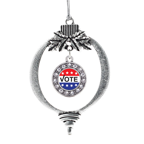 Vote Today Circle Charm Christmas / Holiday Ornament