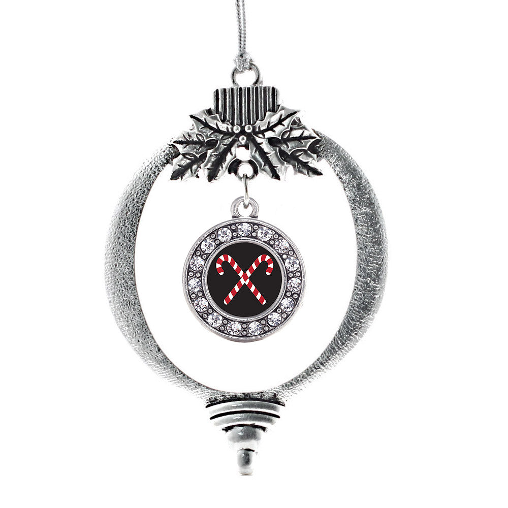 Candy Cane Circle Charm Christmas / Holiday Ornament