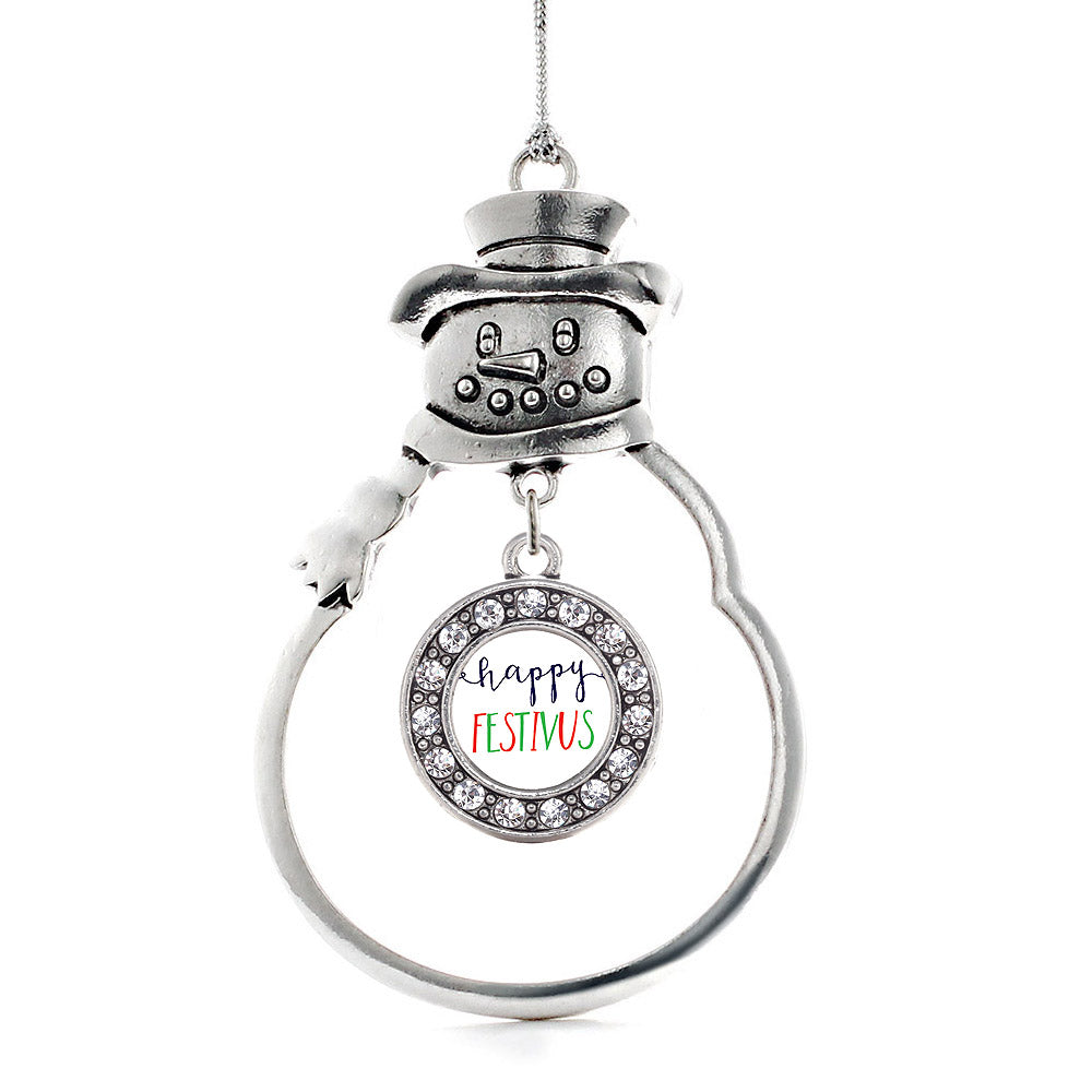 Happy Festivus Circle Charm Christmas / Holiday Ornament