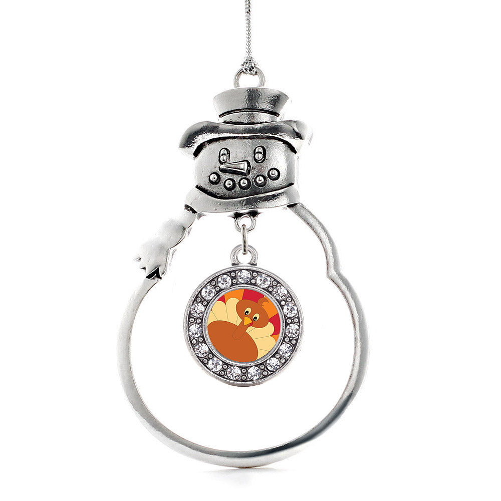 Turkey Circle Charm Christmas / Holiday Ornament