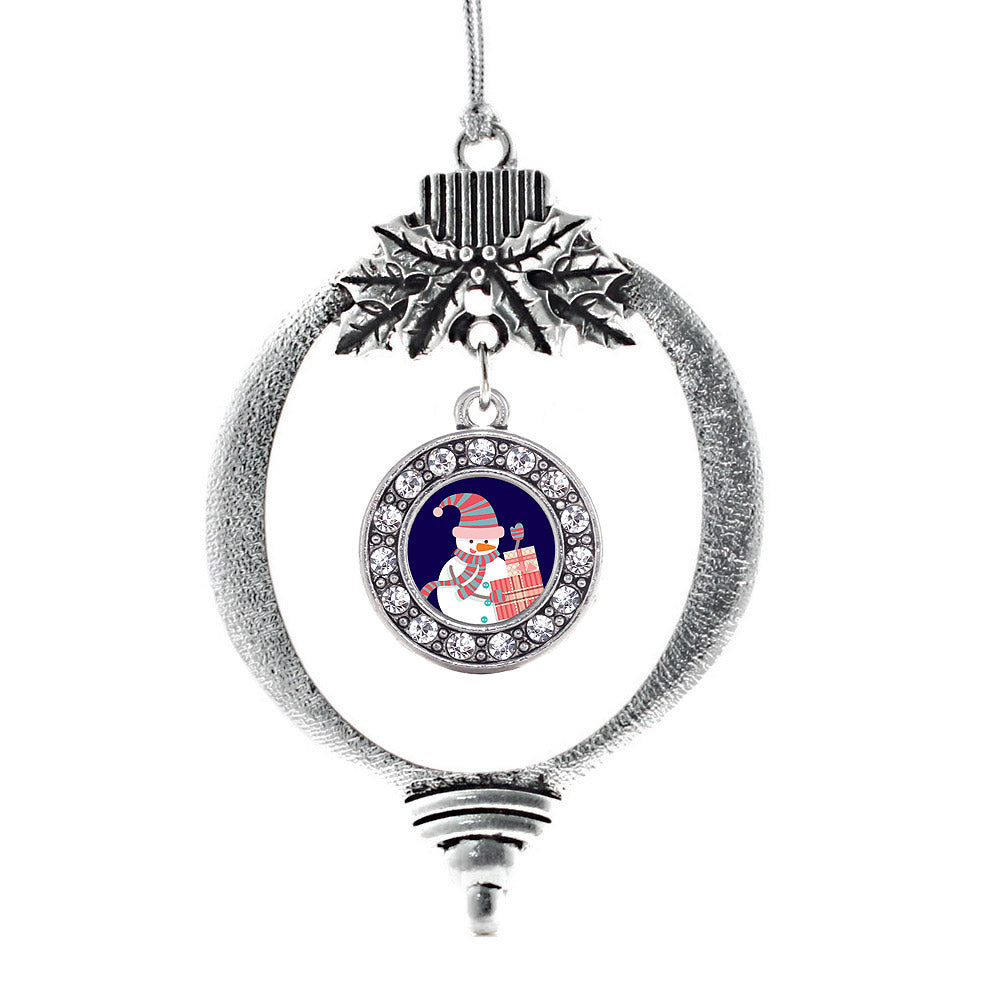Snowman Circle Charm Christmas / Holiday Ornament