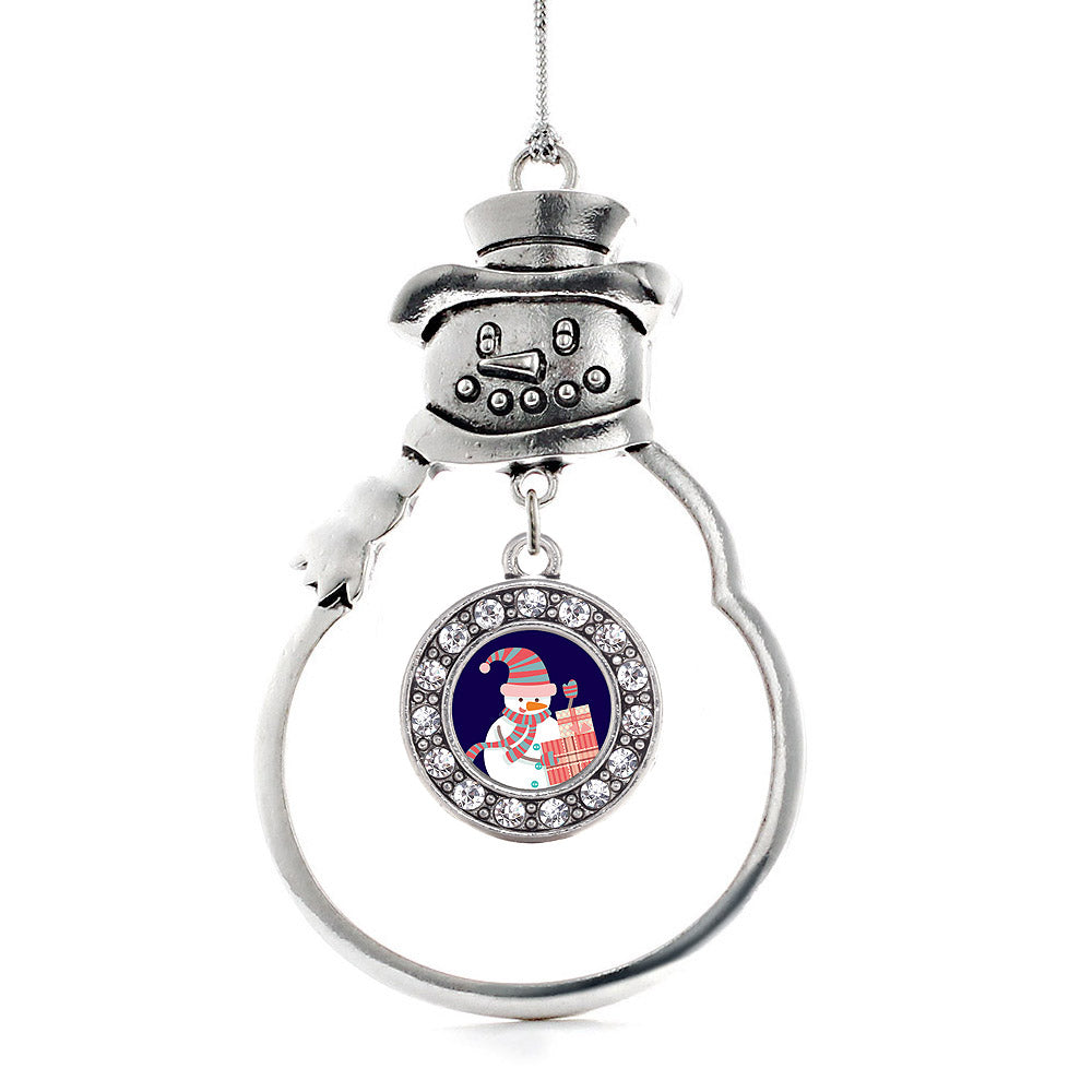 Snowman Circle Charm Christmas / Holiday Ornament