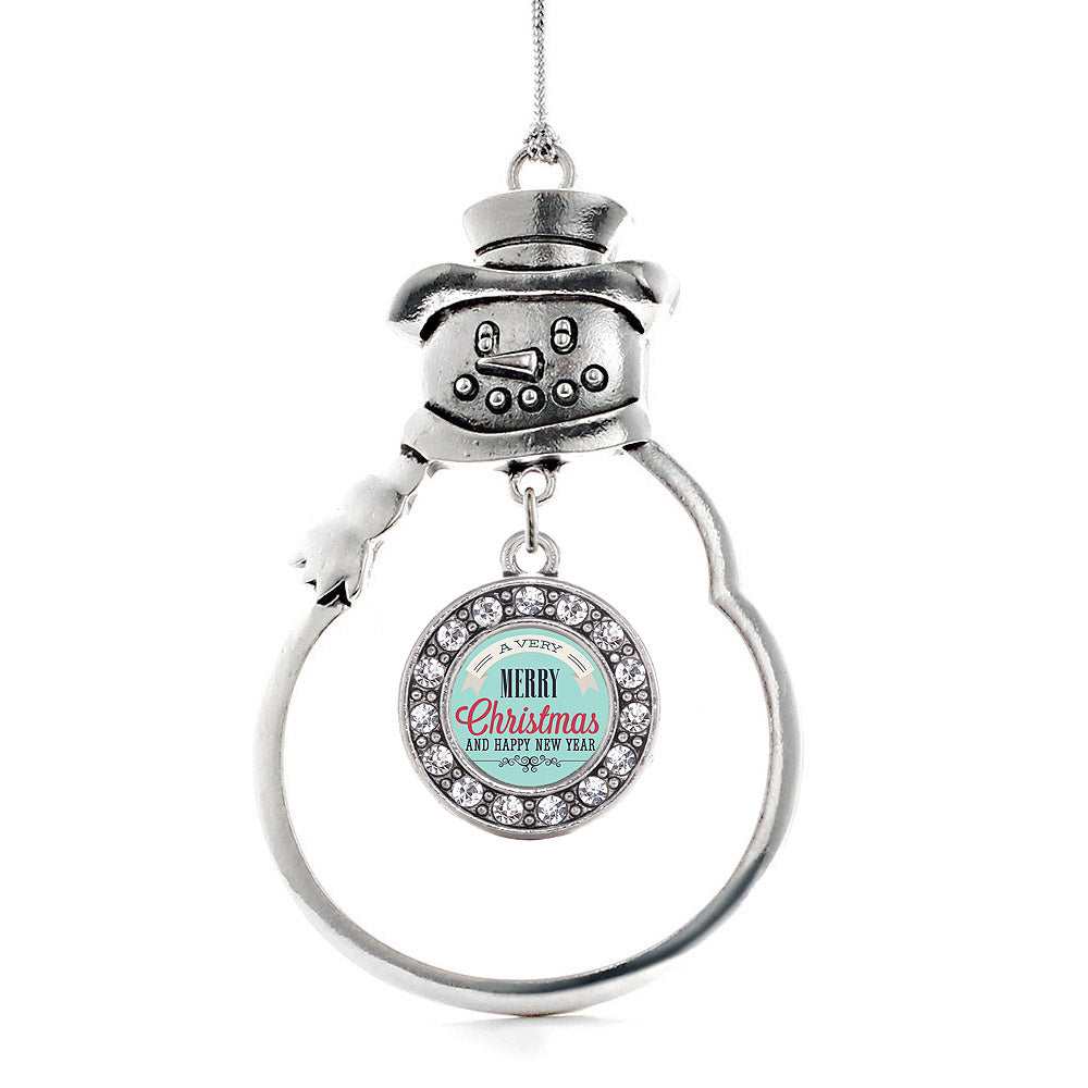 Very Merry Circle Charm Christmas / Holiday Ornament