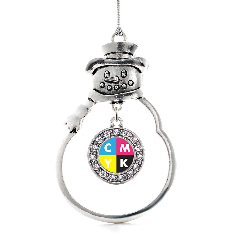 CMYK Circle Charm Christmas / Holiday Ornament