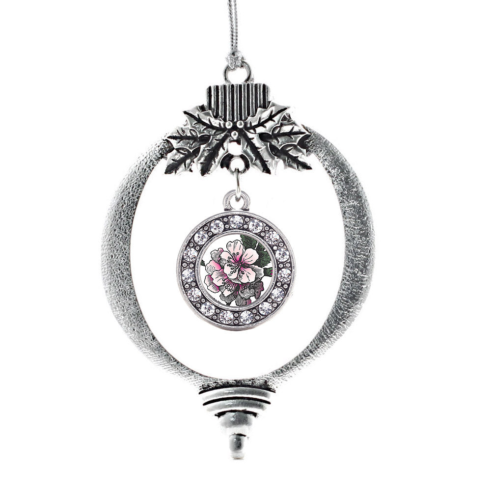 Apple Blossom Circle Charm Christmas / Holiday Ornament