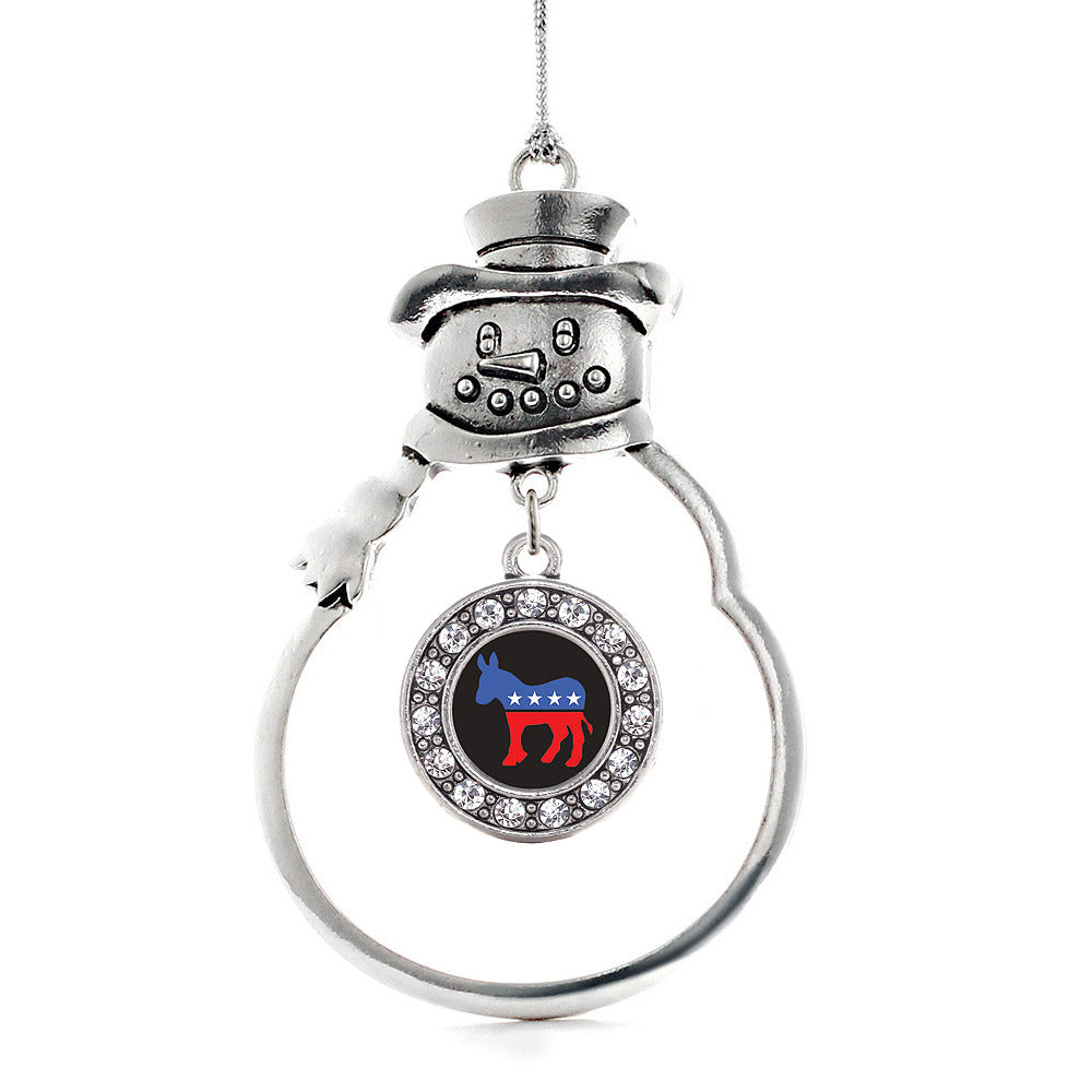 Democrat Circle Charm Christmas / Holiday Ornament