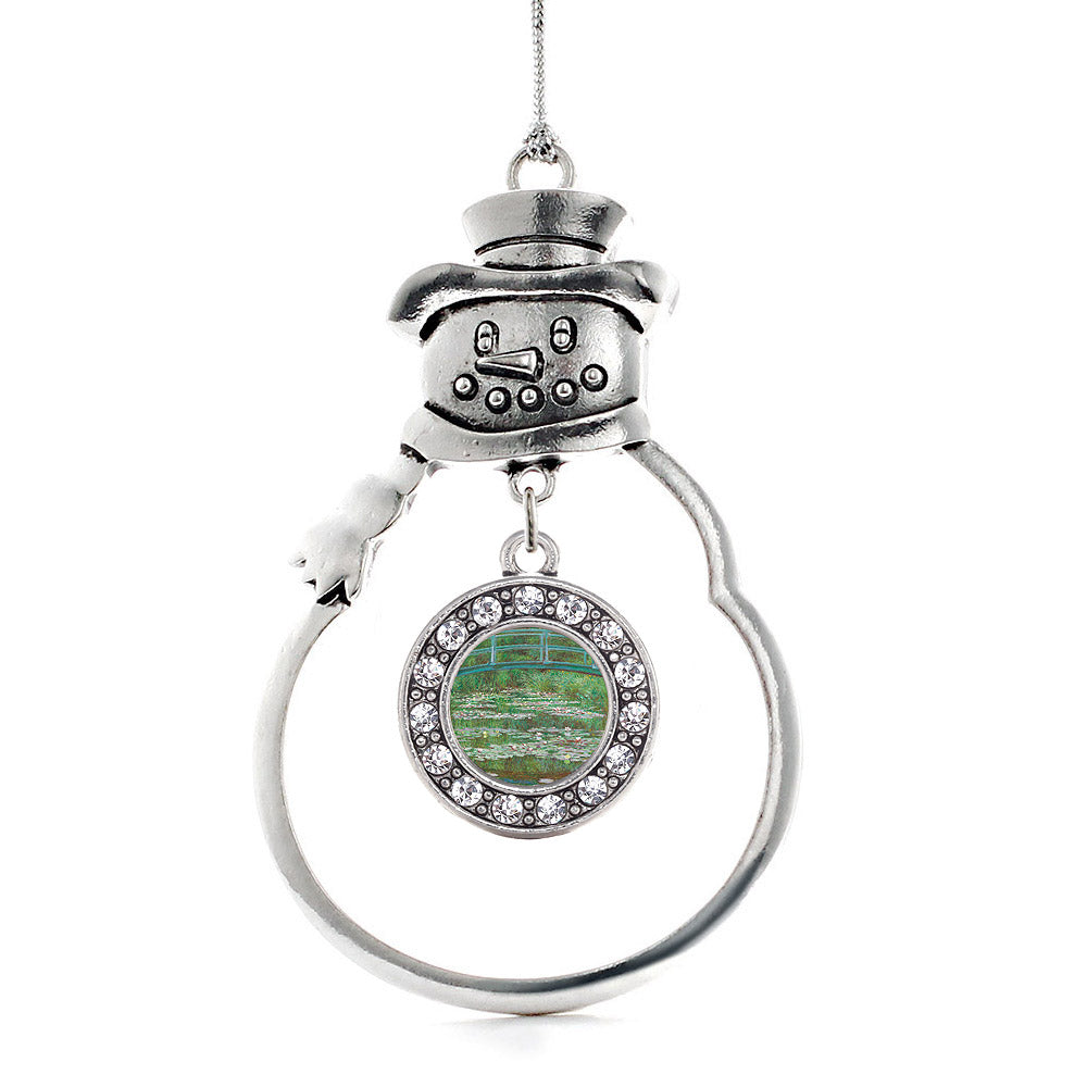 Monet Lily Pond Circle Charm Christmas / Holiday Ornament