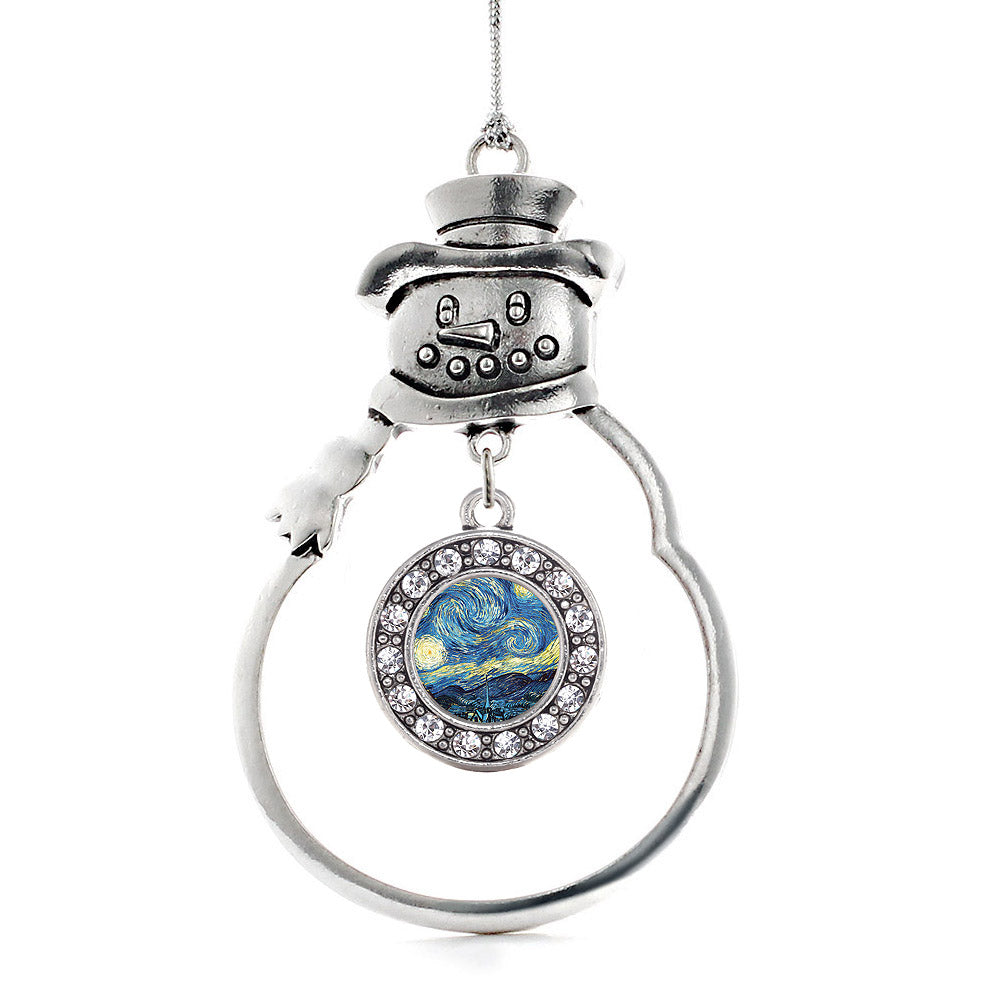 Starry Night Circle Charm Christmas / Holiday Ornament