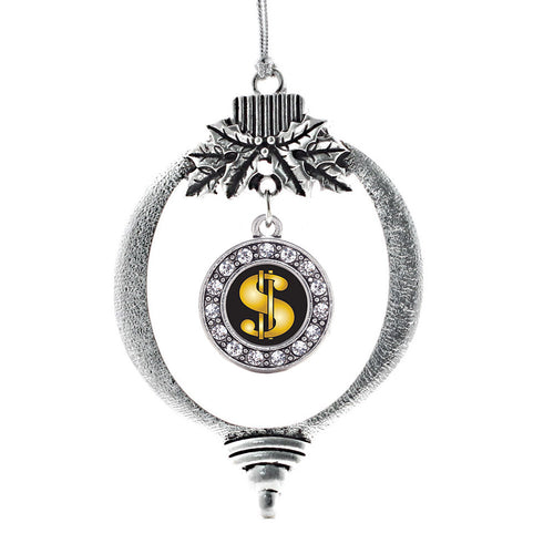 Dollar Sign Circle Charm Christmas / Holiday Ornament