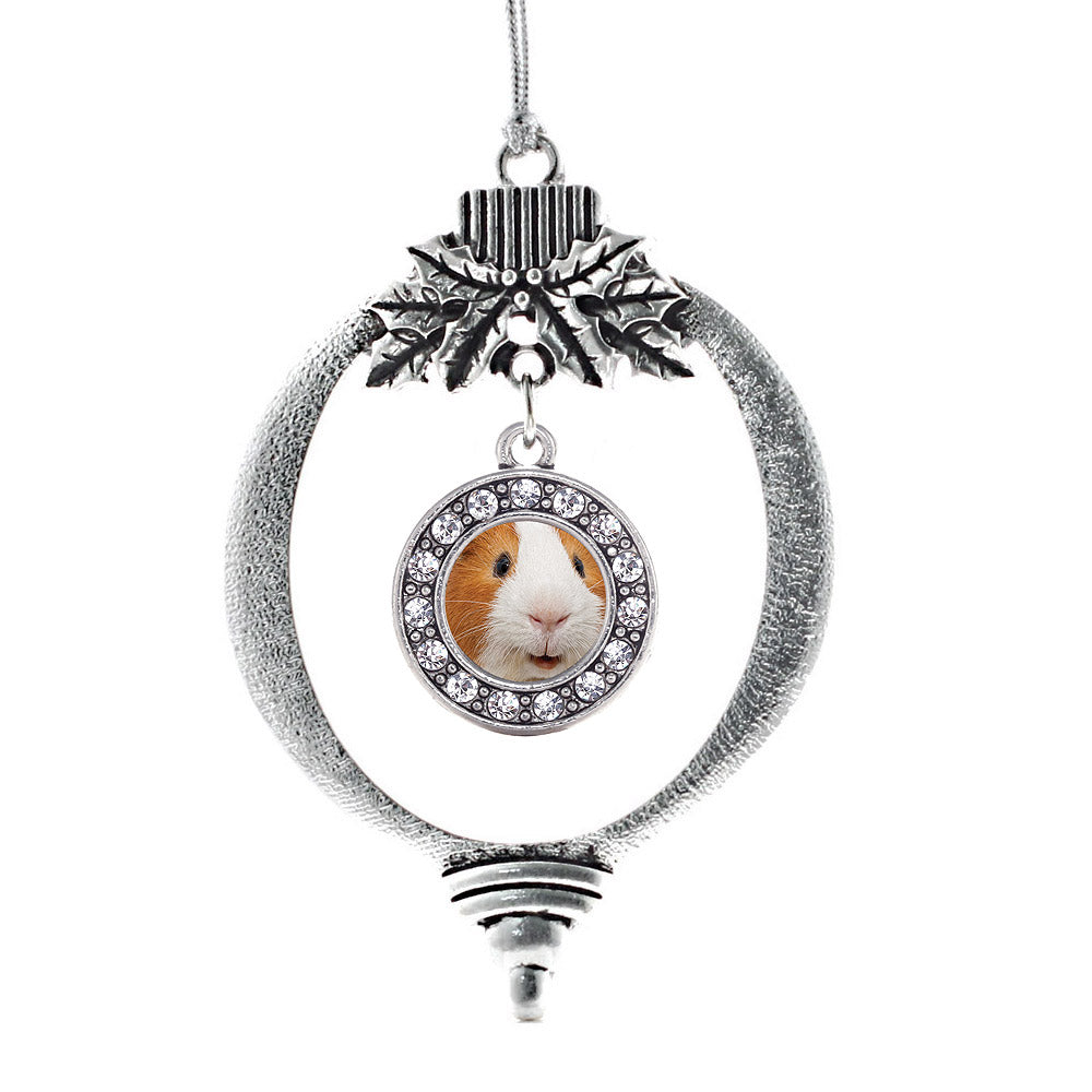 I Love Guinea Pigs Circle Charm Christmas / Holiday Ornament