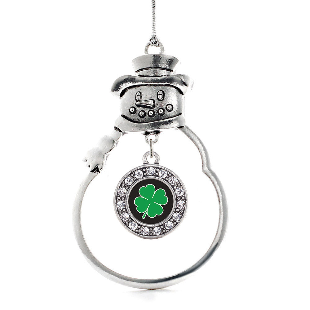 Four Leaf Clover Circle Charm Christmas / Holiday Ornament