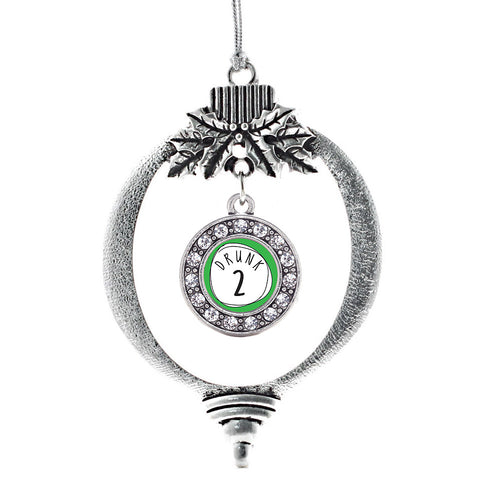 Drunk Two Circle Charm Christmas / Holiday Ornament