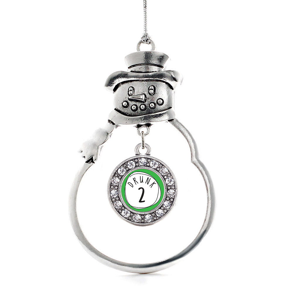Drunk Two Circle Charm Christmas / Holiday Ornament
