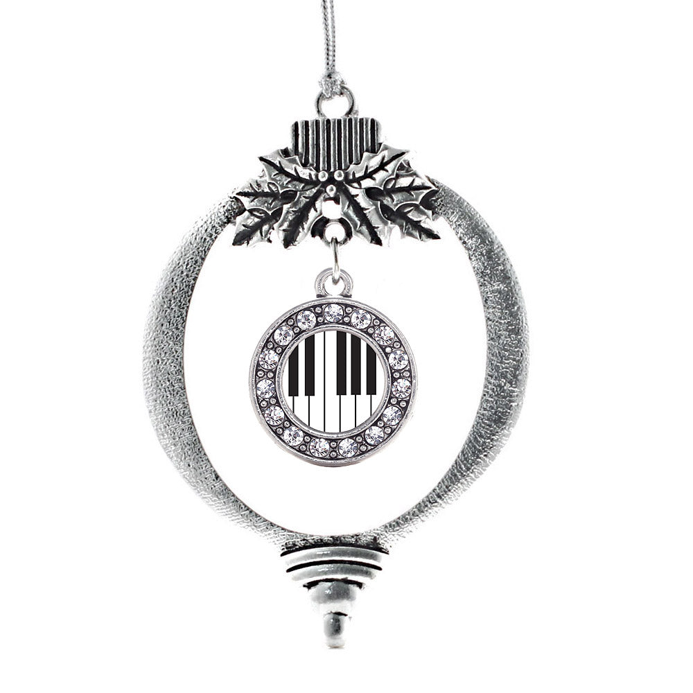 Piano Keys Circle Charm Christmas / Holiday Ornament