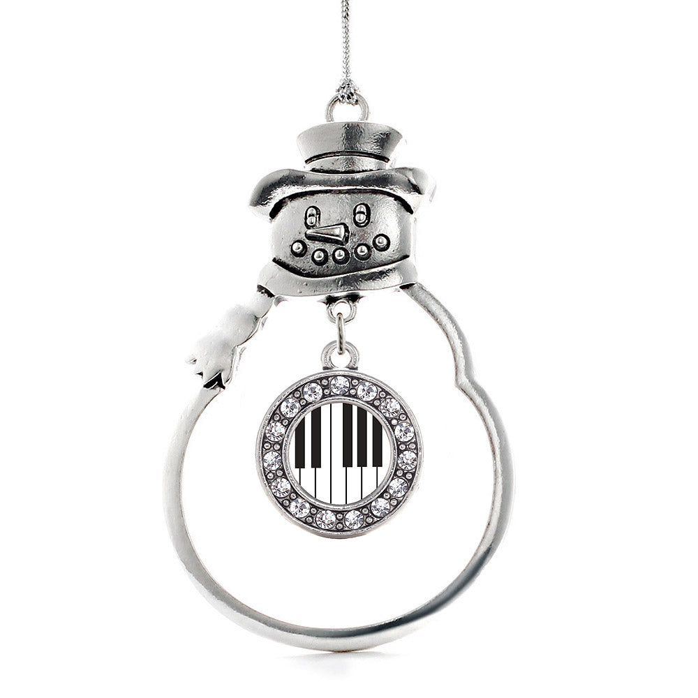 Piano Keys Circle Charm Christmas / Holiday Ornament