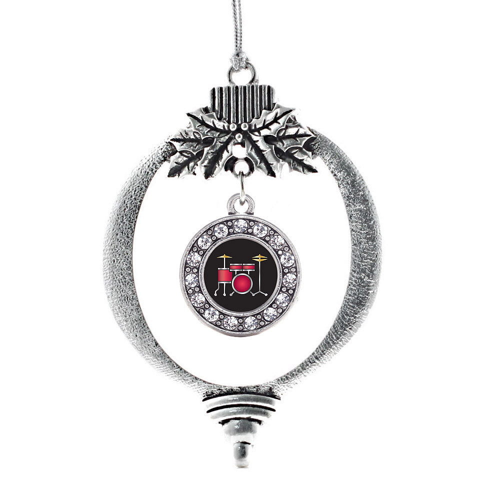Drumset Circle Charm Christmas / Holiday Ornament