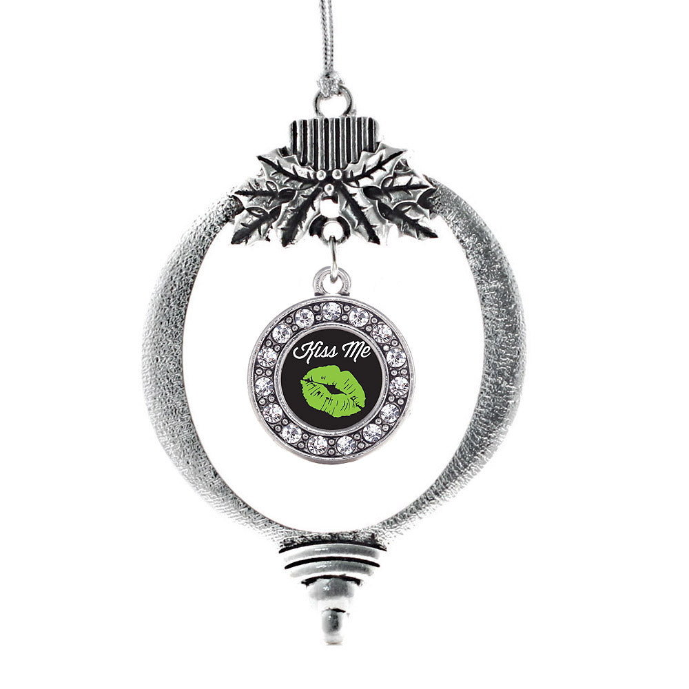 Kiss Me I'm Irish Circle Charm Christmas / Holiday Ornament