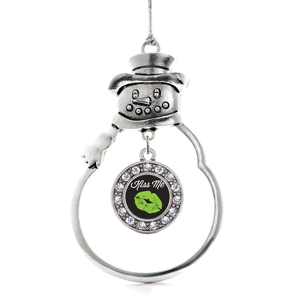 Kiss Me I'm Irish Circle Charm Christmas / Holiday Ornament