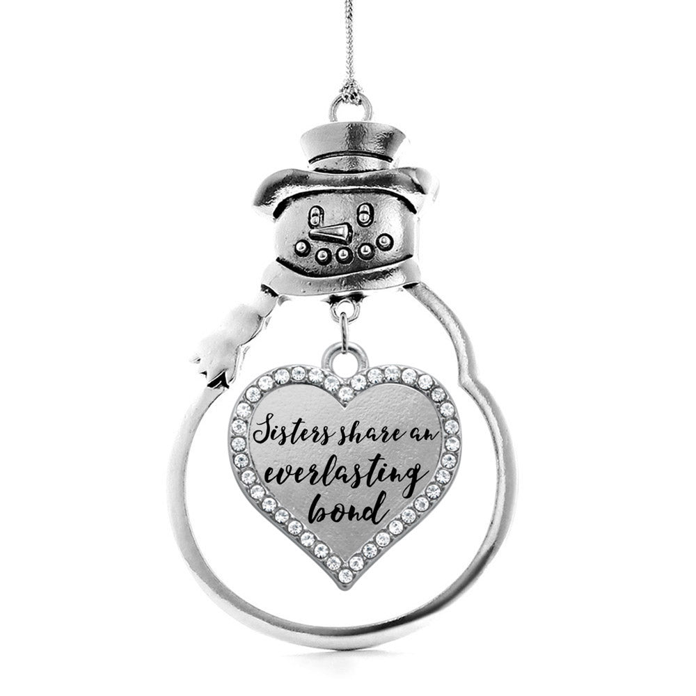 Sister Bond Open Heart Charm Christmas / Holiday Ornament