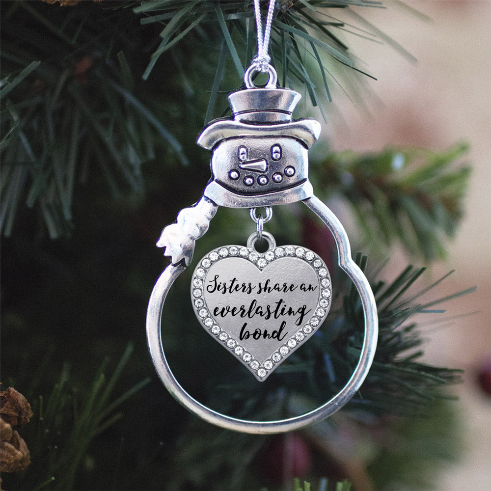 Sister Bond Open Heart Charm Christmas / Holiday Ornament