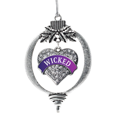 Wicked Pave Heart Charm Christmas / Holiday Ornament