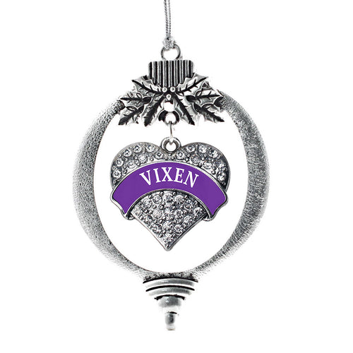 Vixen Pave Heart Charm Christmas / Holiday Ornament