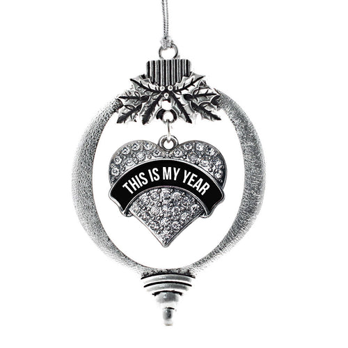 This is My Year Pave Heart Charm Christmas / Holiday Ornament