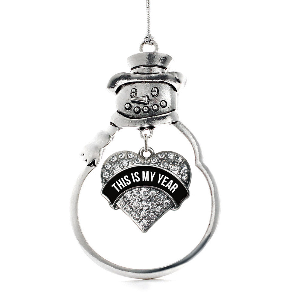 This is My Year Pave Heart Charm Christmas / Holiday Ornament