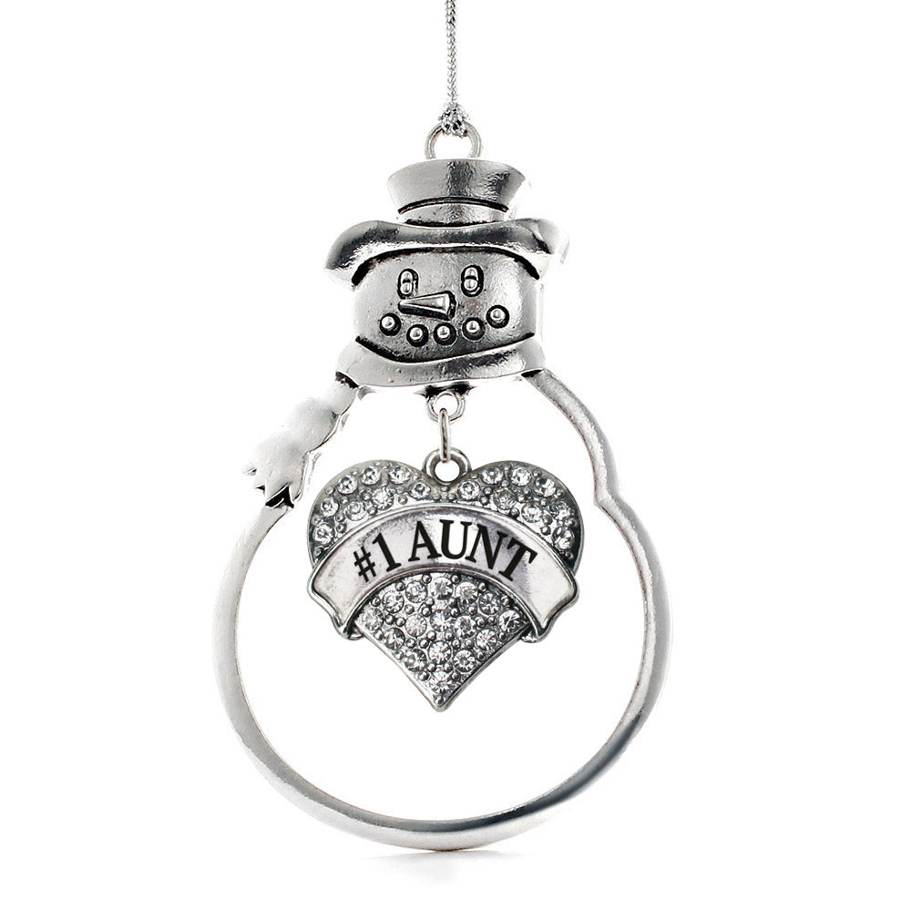 #1 Aunt Pave Heart Charm Christmas / Holiday Ornament