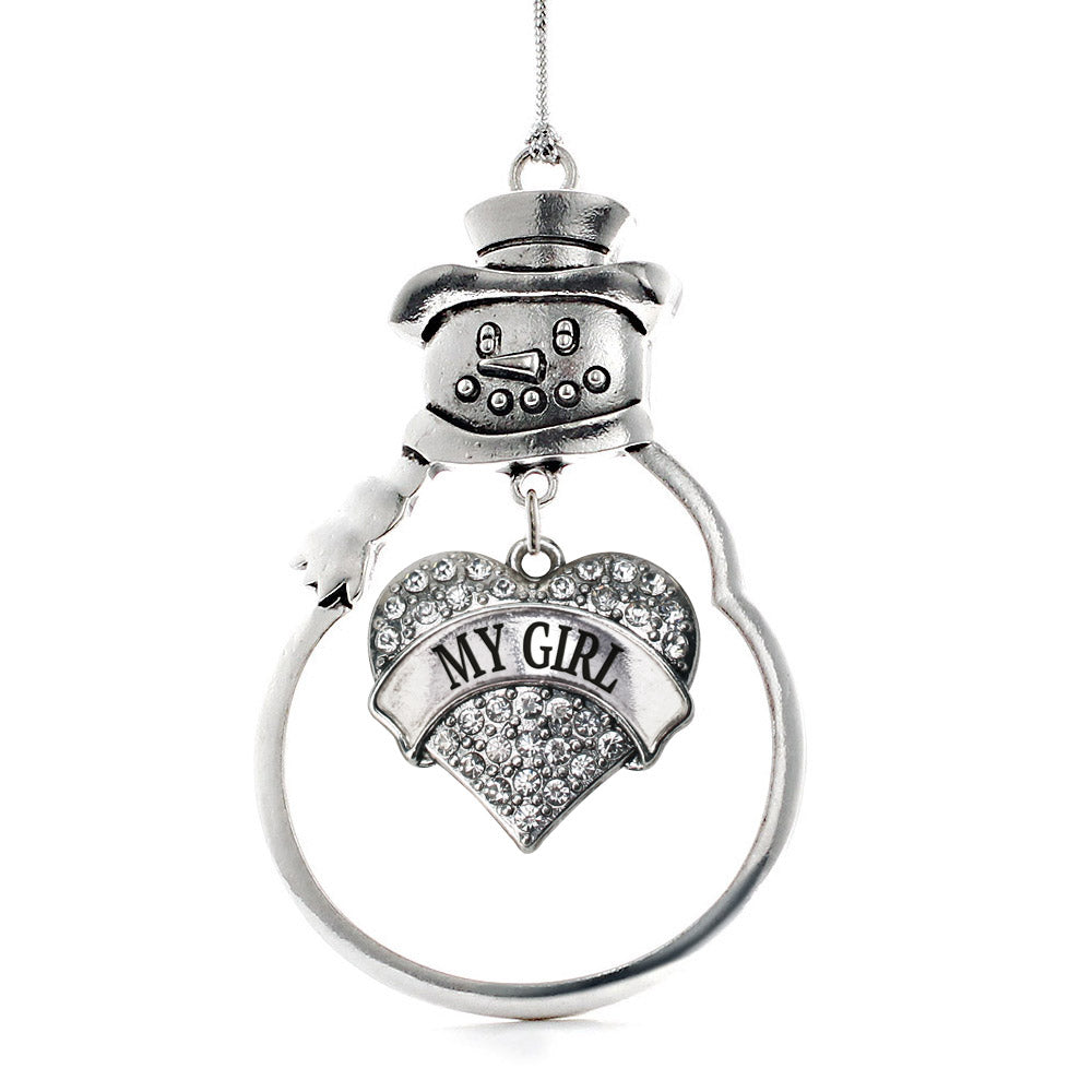 My Girl Pave Heart Charm Christmas / Holiday Ornament