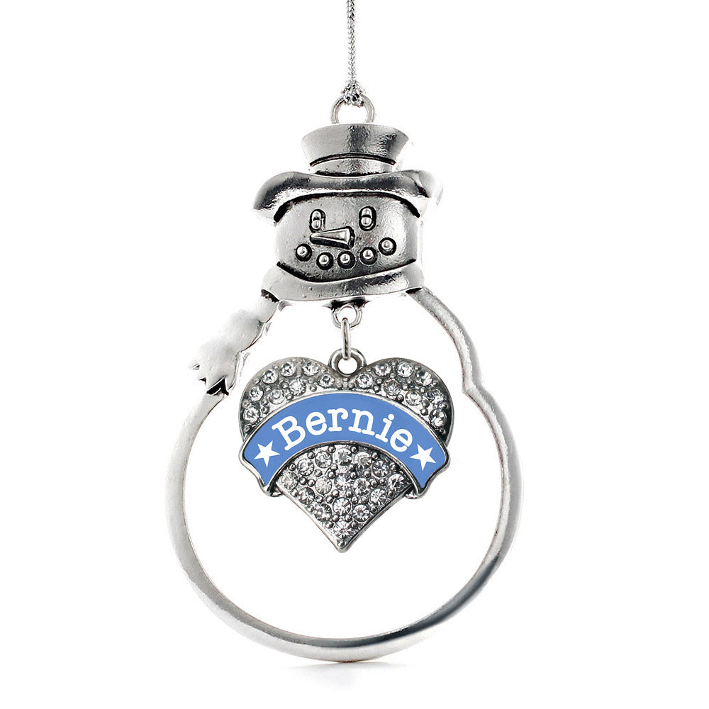 Bernie Supporter Pave Heart Charm Christmas / Holiday Ornament