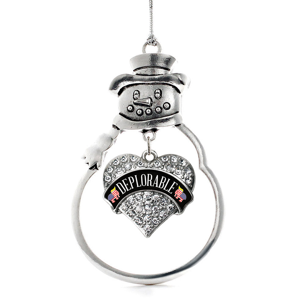 Deplorable Pave Heart Charm Christmas / Holiday Ornament