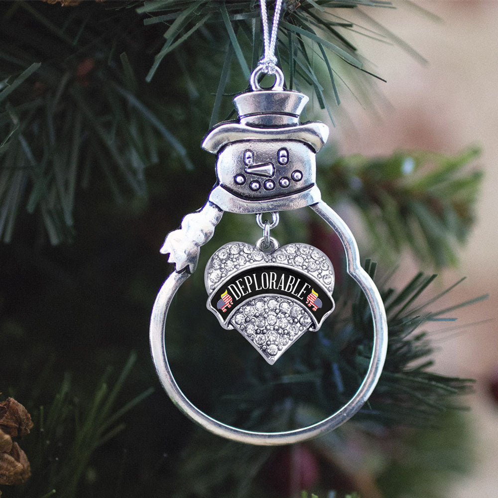 Deplorable Pave Heart Charm Christmas / Holiday Ornament