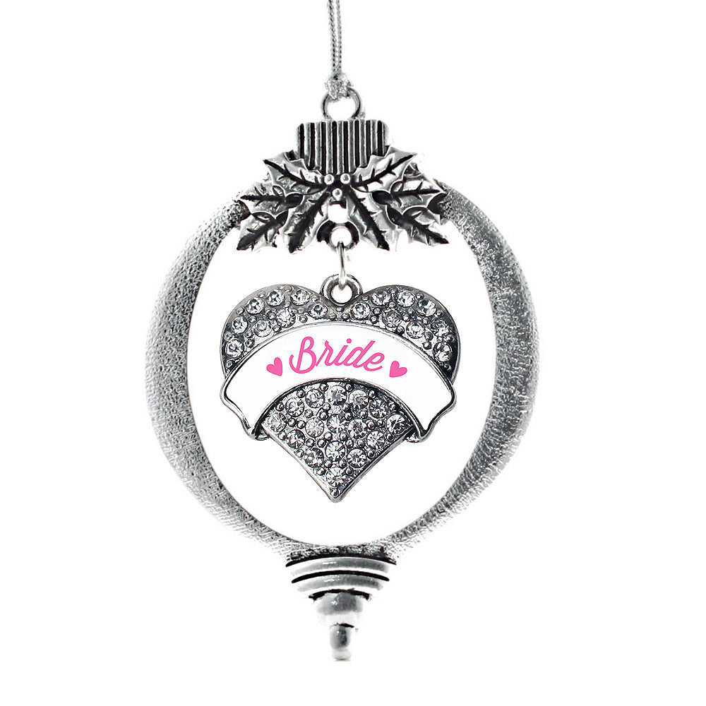 Bride Pave Heart Charm Christmas / Holiday Ornament