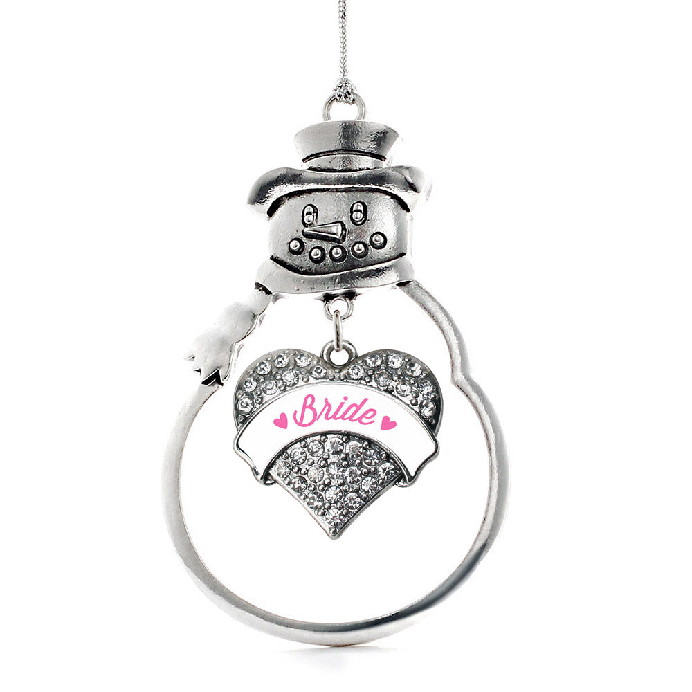 Bride Pave Heart Charm Christmas / Holiday Ornament