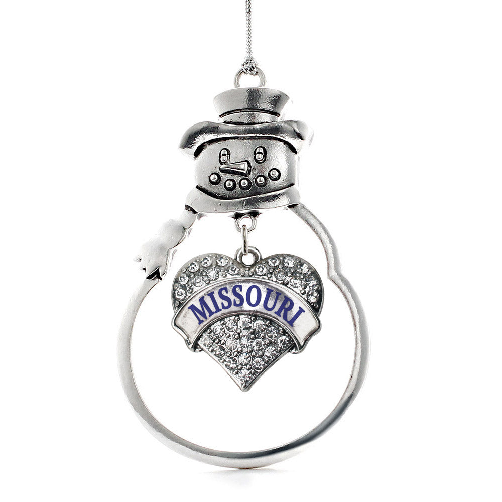 Missouri Pave Heart Charm Christmas / Holiday Ornament