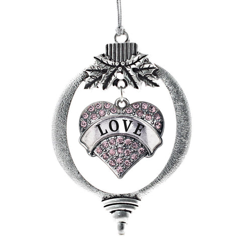 Love Pave Heart Charm Christmas / Holiday Ornament