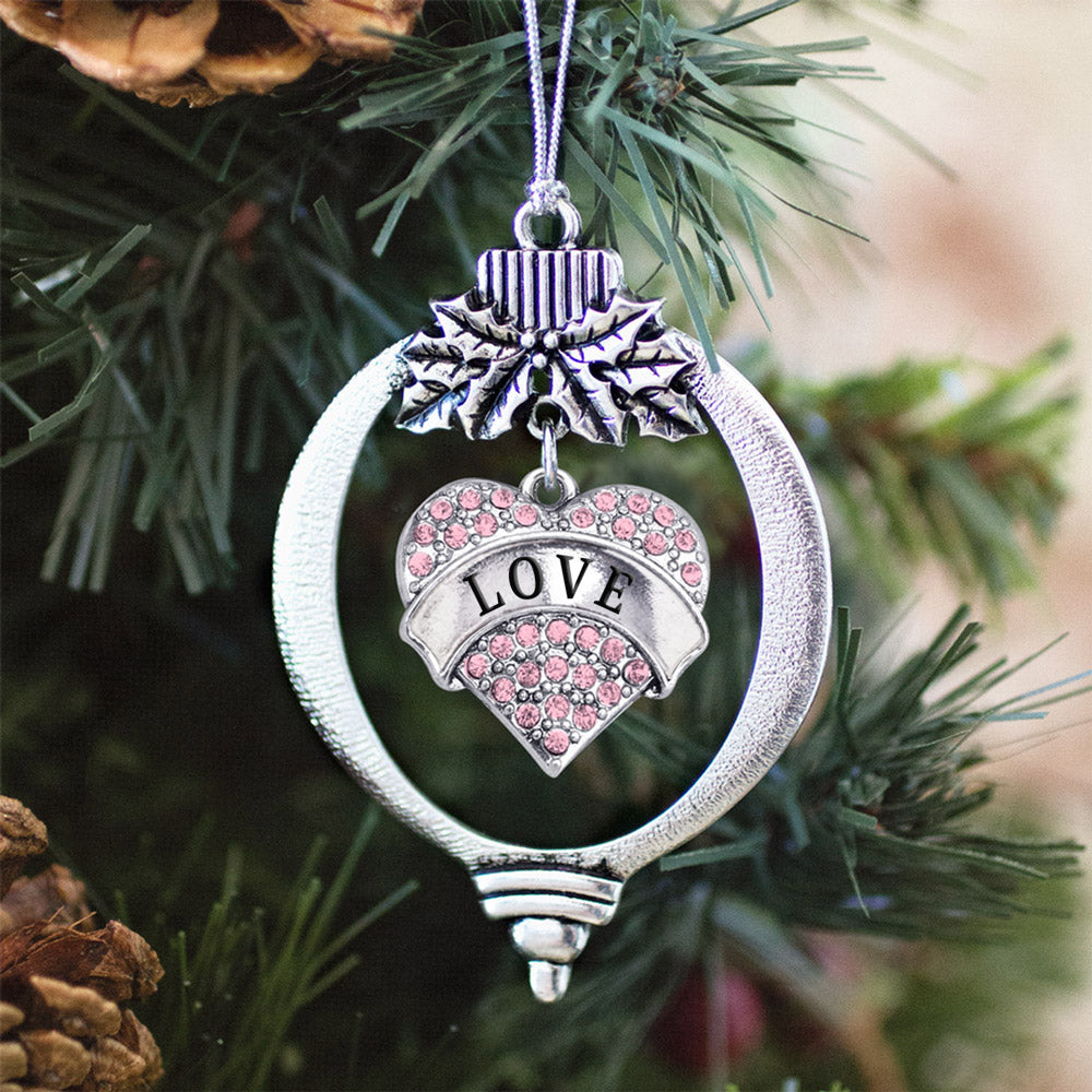 Love Pave Heart Charm Christmas / Holiday Ornament