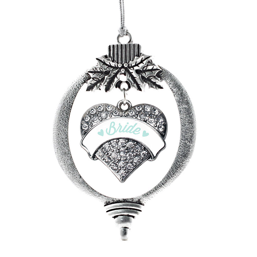 Mint Bride Pave Heart Charm Christmas / Holiday Ornament