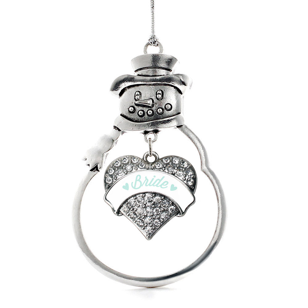 Mint Bride Pave Heart Charm Christmas / Holiday Ornament