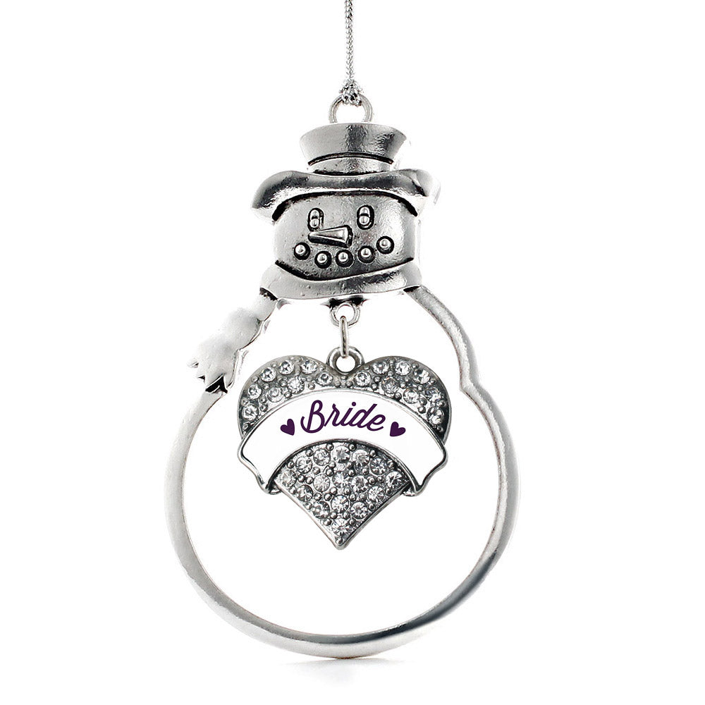 Plum Bride Pave Heart Charm Christmas / Holiday Ornament