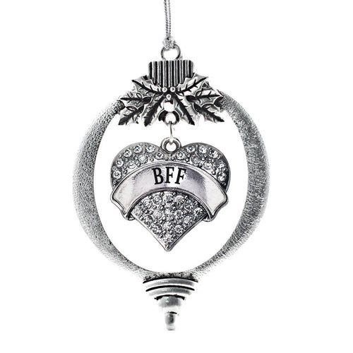 BFF Pave Heart Charm Christmas / Holiday Ornament