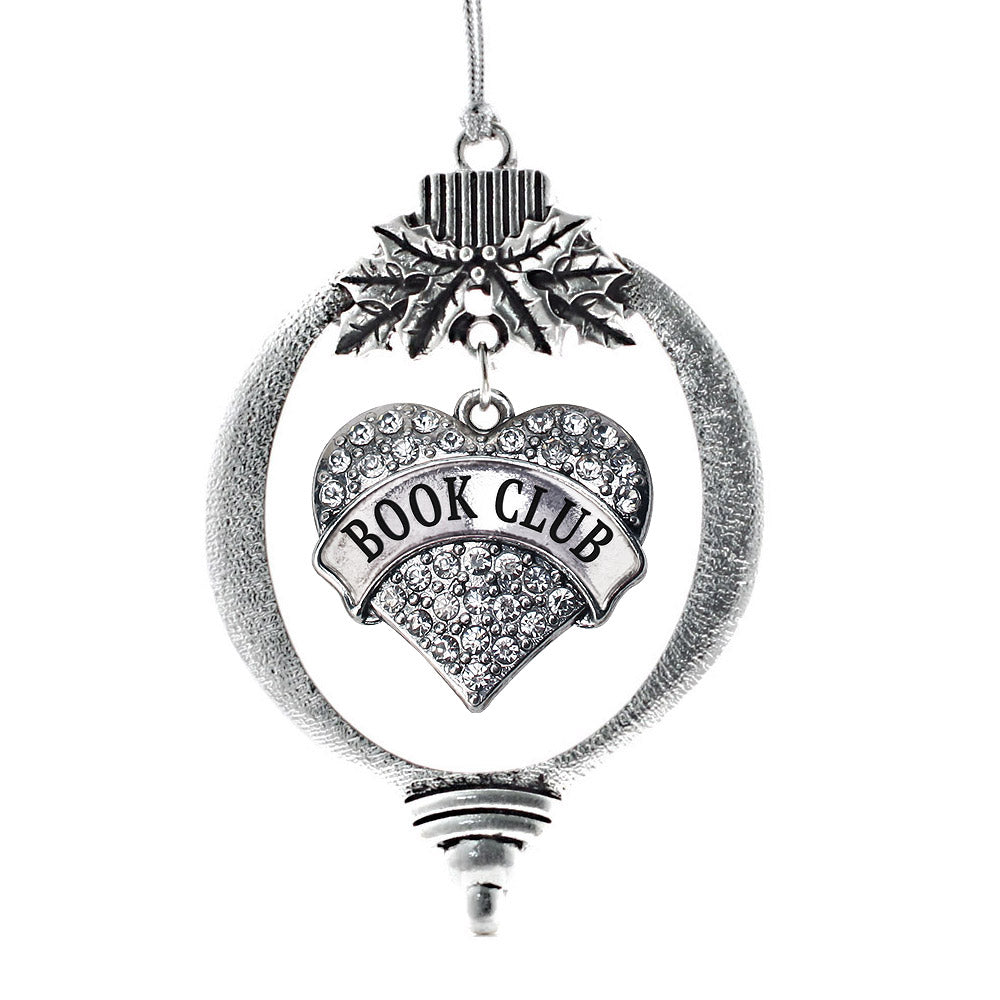 Book Club Pave Heart Charm Christmas / Holiday Ornament