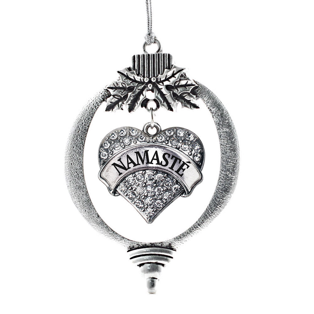 Namasté Pave Heart Charm Christmas / Holiday Ornament
